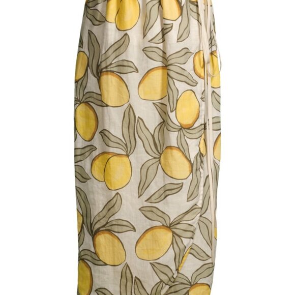 Rebecca Taylor Tulip Wrap Skirt - Lemons. Size L - Picture 2 of 3